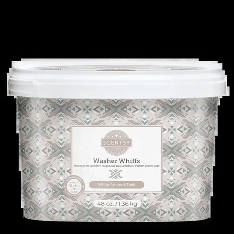 White Amber Teak Scentsy Washer Whiffs Tub Sammy Grace Scents