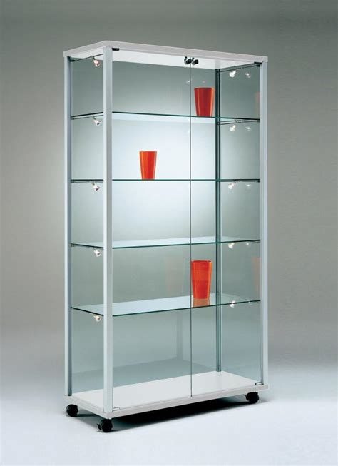 MHN Glasvitrine Mit Rollen T 43 X B 79 X H 183 5 Cm Breite Glas