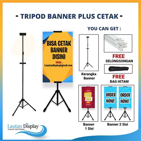 Jual Tripod Stand Banner Plus Cetak Standing Banner Cetak Banner 1 2