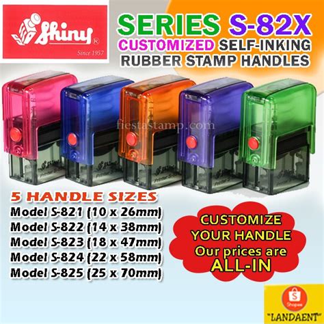 SHINY Customized Self Inking Stamp S 82X Series Shopee Philippines