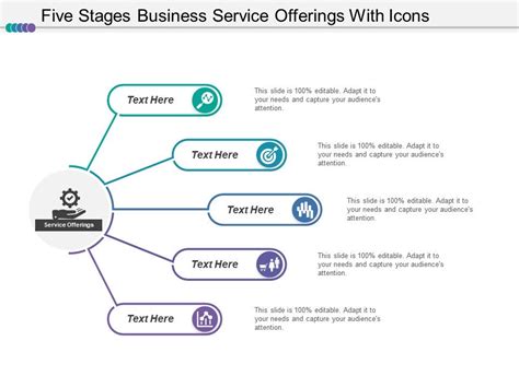 Five Stages Business Service Offerings With Icons | PowerPoint ...