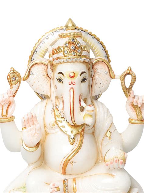 Pure White Marble Handmade Ganesha Statue Marble Ganesha Etsy