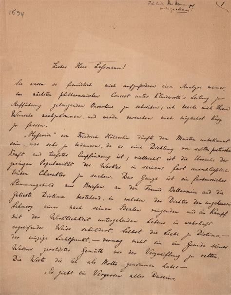 Autografo Di Eugen D Albert Pianista E Compositore Lettera Critico