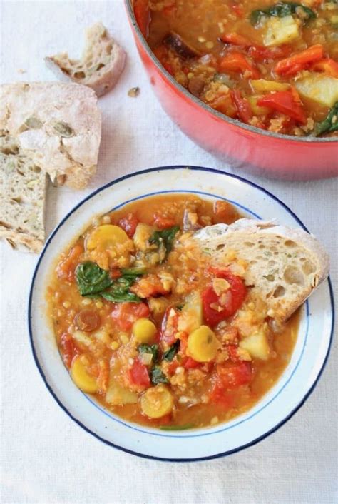 Vegan Red Lentil Stew Recipe Veggie Society