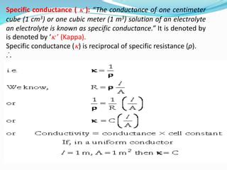 Lect. 6. conductivity cell constant-problems | PPT