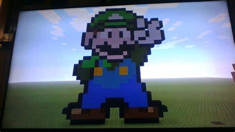 Minecraft Pixel Art Mario (Luigi) | Minecraft pixel art, Pixel art, Mario and luigi