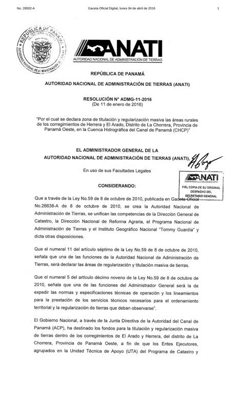 PDF Gaceta Oficial Digital actuales de la Cuenca Hidrográfica del