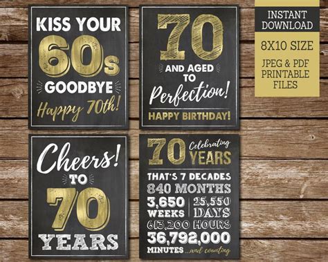 Kiss Your 60s Goodbye 70 Aged To Perfection Happy 70th Birthday