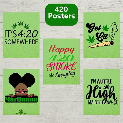 420 Party Posters Adult Birthday Prints Birthday Printables 420