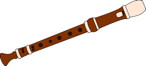 Clip Library Recorder Instrument Clip Art Brown Bamboo Flute Clipart