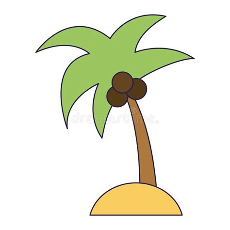 Cartoon Palm Tree Coconuts Stock Illustrations 228 Cartoon Palm Tree