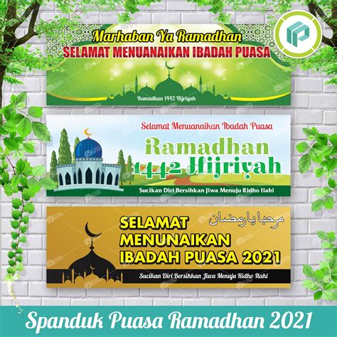 Jual Spanduk Puasa Ramadhan Idul Fitri Proses Sehari Jadi Indonesia