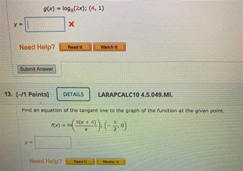 Solved G X Logg X Y X Need Help Read It Watch Chegg