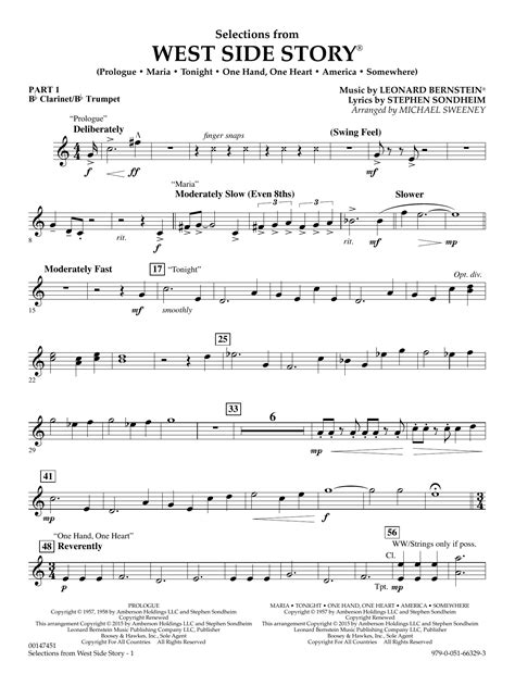 West Side Story Selections For Flex Band Arr Michael Sweeney Pt