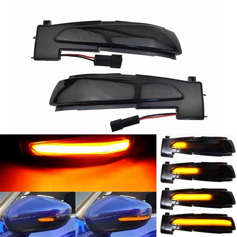 2Pieces Sequential Flashing Lamp For Peugeot 508 SW 2010 2017 LED