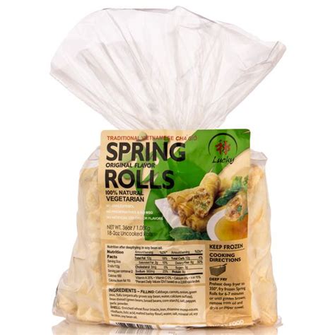 Lucky Food Co Spring Rolls Vegetarian Frozen Bulk Azure Standard