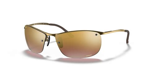 Ray Ban Rb3542 Chromance 63 Purple Gold And Bronze Polarized Sunglasses