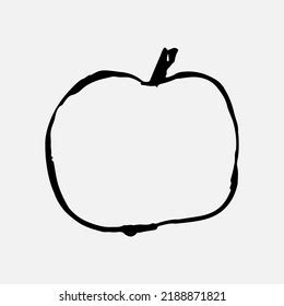 Hand Drawn Apple On White Isolated Stock Vector Royalty Free