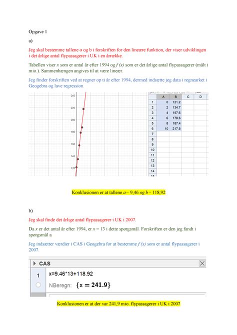 Opgaves T Matematik C Niveau Velse Til Eksamen Opgave A Jeg