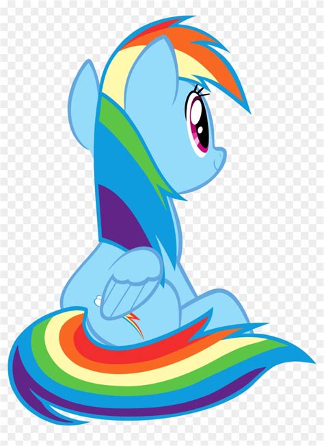 Mlp Rainbow Dash Vector Sitting