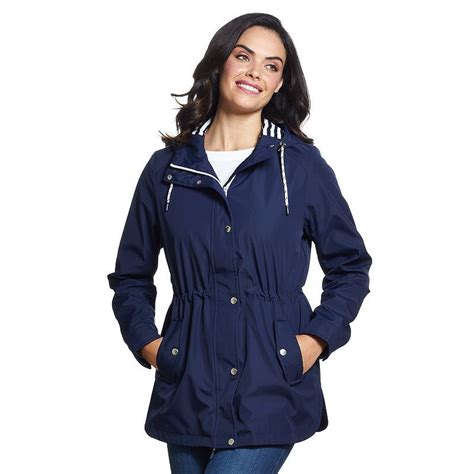 Keep Cool Weather At Bay Wearing This Womens Weathercast Nautical Anorak Jacket Keep Cool