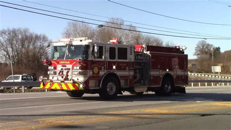 Lionville Fire Company Engine Responding To A Reported House Fire