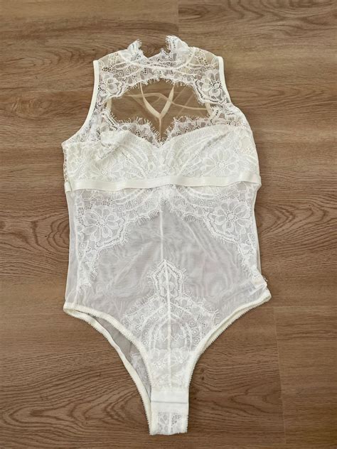 Body De Renda Branca La Rouge Lingerie Feminina La Rouge Usado