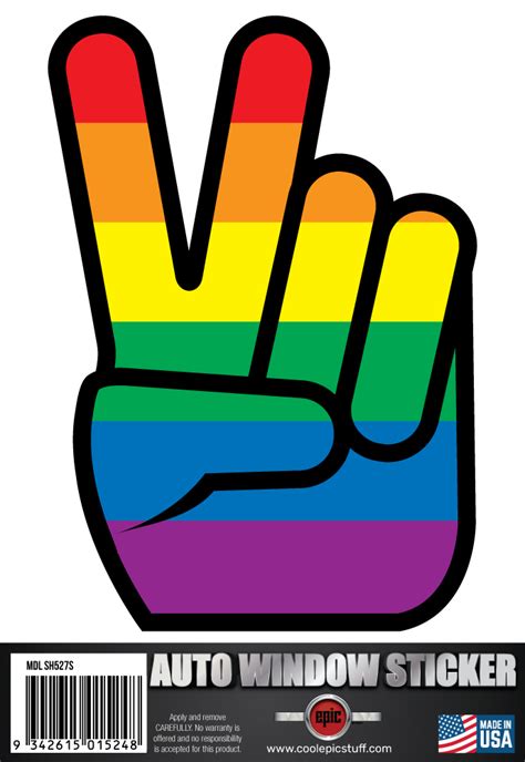 Peace Fingers Sticker - Car Stickers and wall decor - Epic Vision LLC