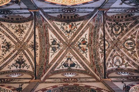 Ceiling Of Church Santa Anastasia Verona Italy Editorial Stock Image