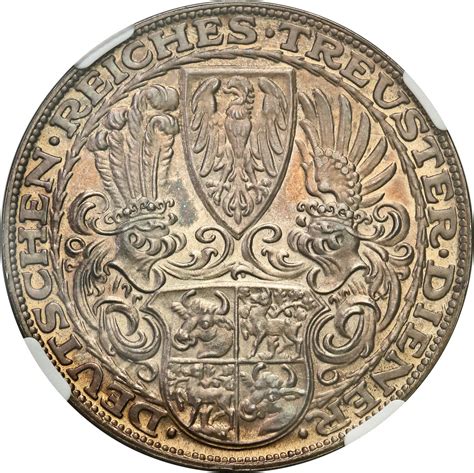 Niemcy Medal W Rozmiarze Marek Urodziny Hindenburga Ngc