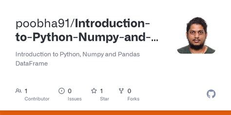 Github Poobha Introduction To Python Numpy And Pandas Dataframe