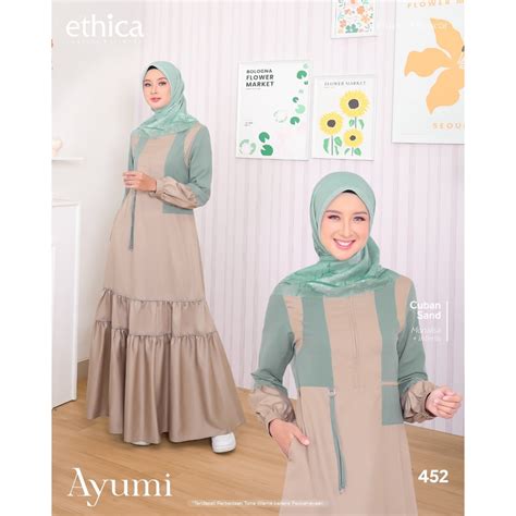 Jual Ethica Dress Gamis Baju Muslim Ayumi Wanita Shopee Indonesia