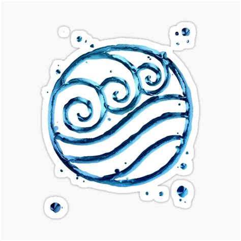 Legend Of Korra Avatar Water Tribe Symbol Sticker For Sale By