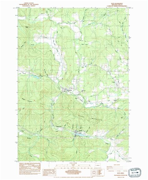 Classic USGS Noti Oregon 7.5'x7.5' Topo Map – MyTopo Map Store