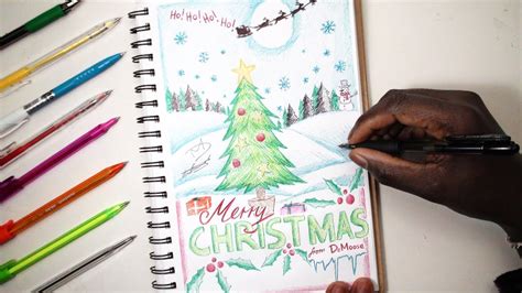 How To Draw Christmas Cards