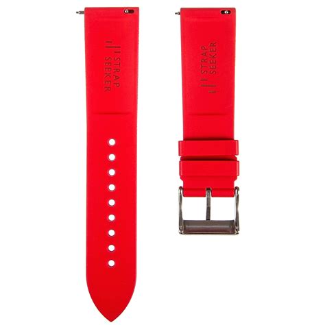 Zac Fkm Rubber Strap Quick Release Dark Red Strapseeker