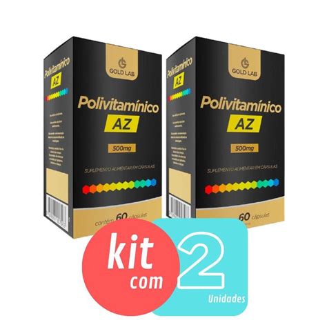 Kit C Polivitam Nico Az G C C Ps Suple Alimentar Gold Lab