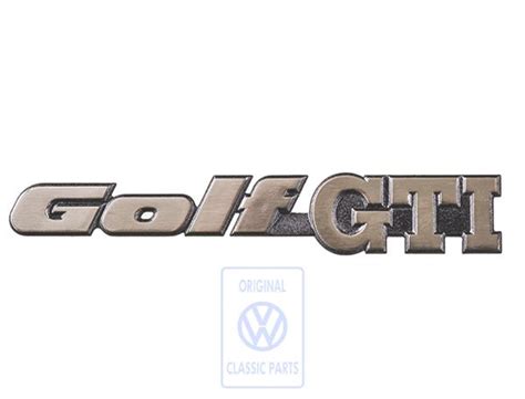 Vw Golf Mk2 Rear Golf Gti Badge Emblem Satin Black And Chrome New