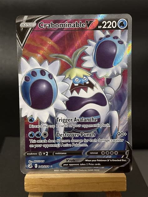 Pok Mon Tcg Crabominable V Fusion Strike Holo Full Art Ultra