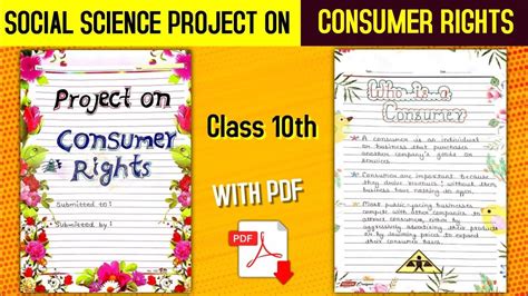 Consumer Rights Project File For Class 10th Economics Project On Consumer Awareness For Class 10