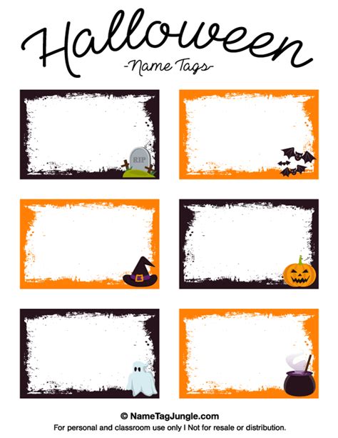 Halloween Name Tags Free Printable You Can Use Labels To Mark Different