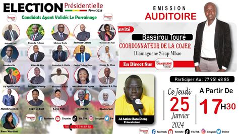 Direct Auditoire Election 2024 Problème avec Ndoffène relation