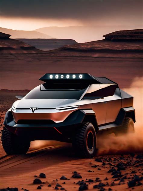 Tesla Cybertruck On Mars Tesla Offroad New World