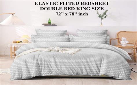 Buy VIVEA RESERVE 300 TC Cotton Elastic Fitted Bedsheet King Size