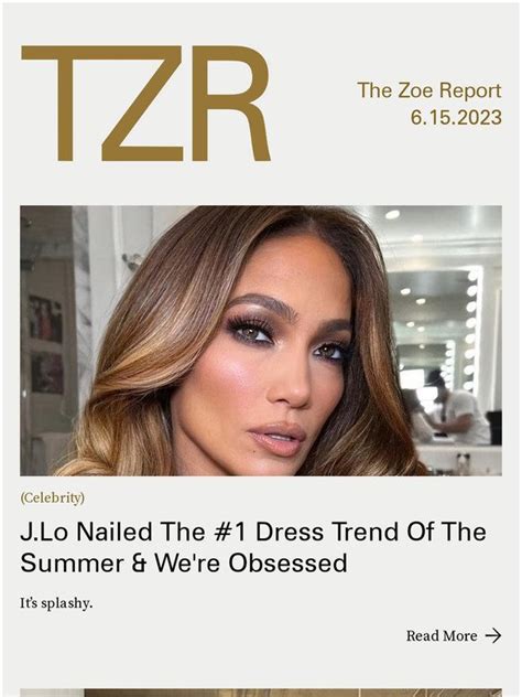 The Box Of Style By The Zoe Report J Lo Nailed The 1 Dress Trend Of