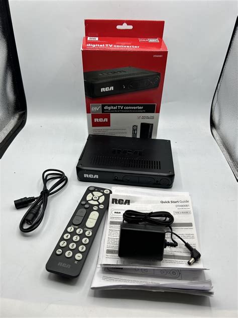 RCA DTA800B1 Digital To Analog TV Converter Box With Remote