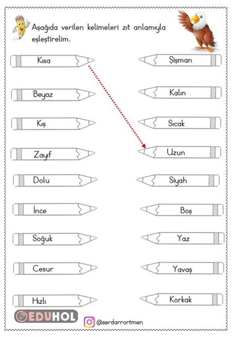 1 Sınıf Zıt Anlamlı Kelimeler Eduhol Ders Videoları İzle Online