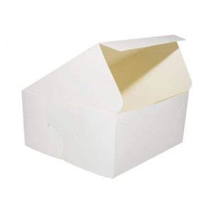 White Cake Box With Folding Lid Robert McCabe Packaging Ltd