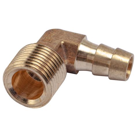 Ltwfitting 3 8 In I D X 3 8 In Mip Brass Hose Barb 90 Degree Elbow