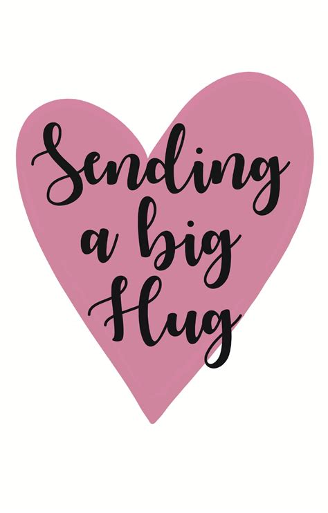 Sending A Big Hug Thinking Of You Card Etsy